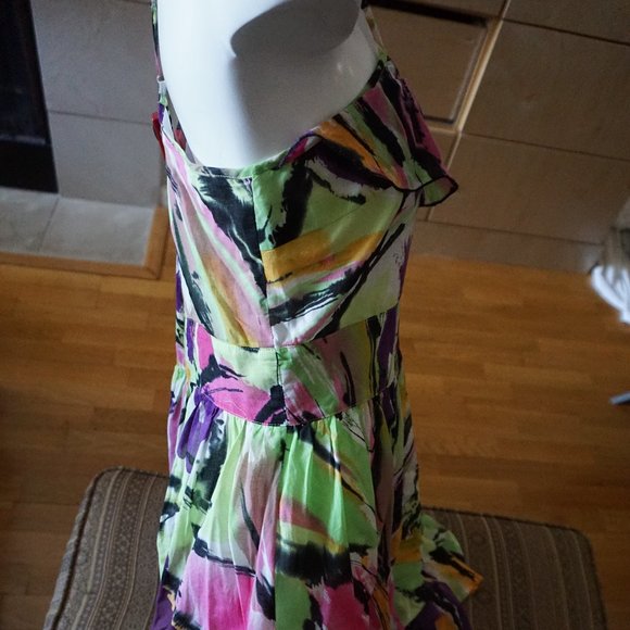 Mac & Jac Women's Dress Multicolored Floral Fit and Flare size L New - Picture 4 of 7